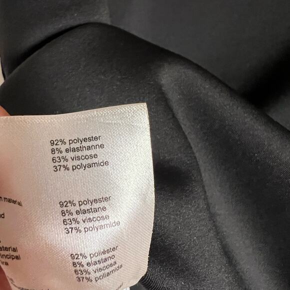 Maje With Love Side Stripe Black A-Line Scuba Mini Skirt Size 4 - Picture 9 of 11